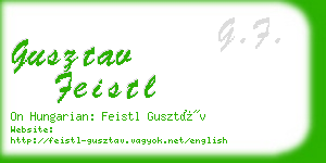 gusztav feistl business card